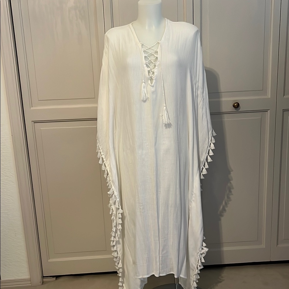 Walter Baker White Tassel Kaftan